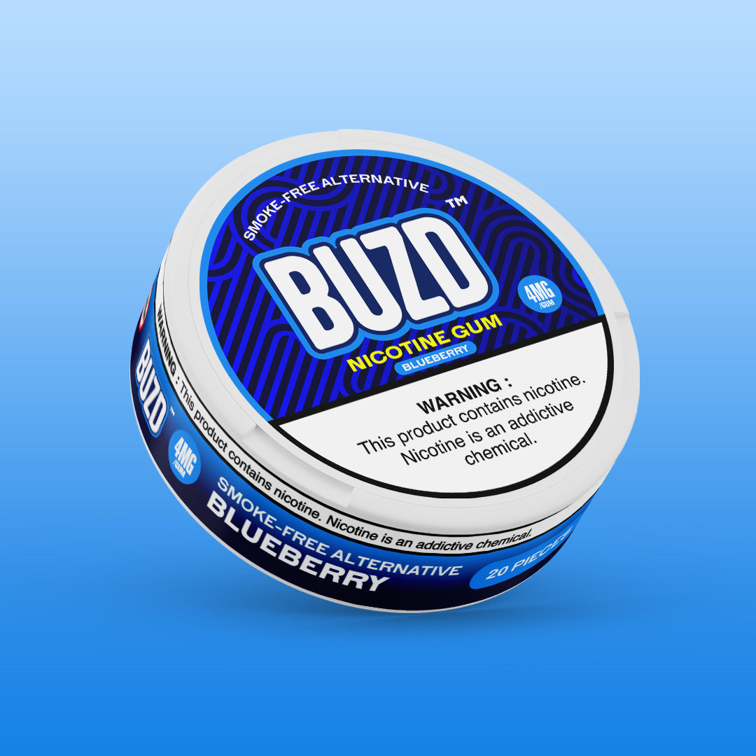 buzd blueberry nicotine gum