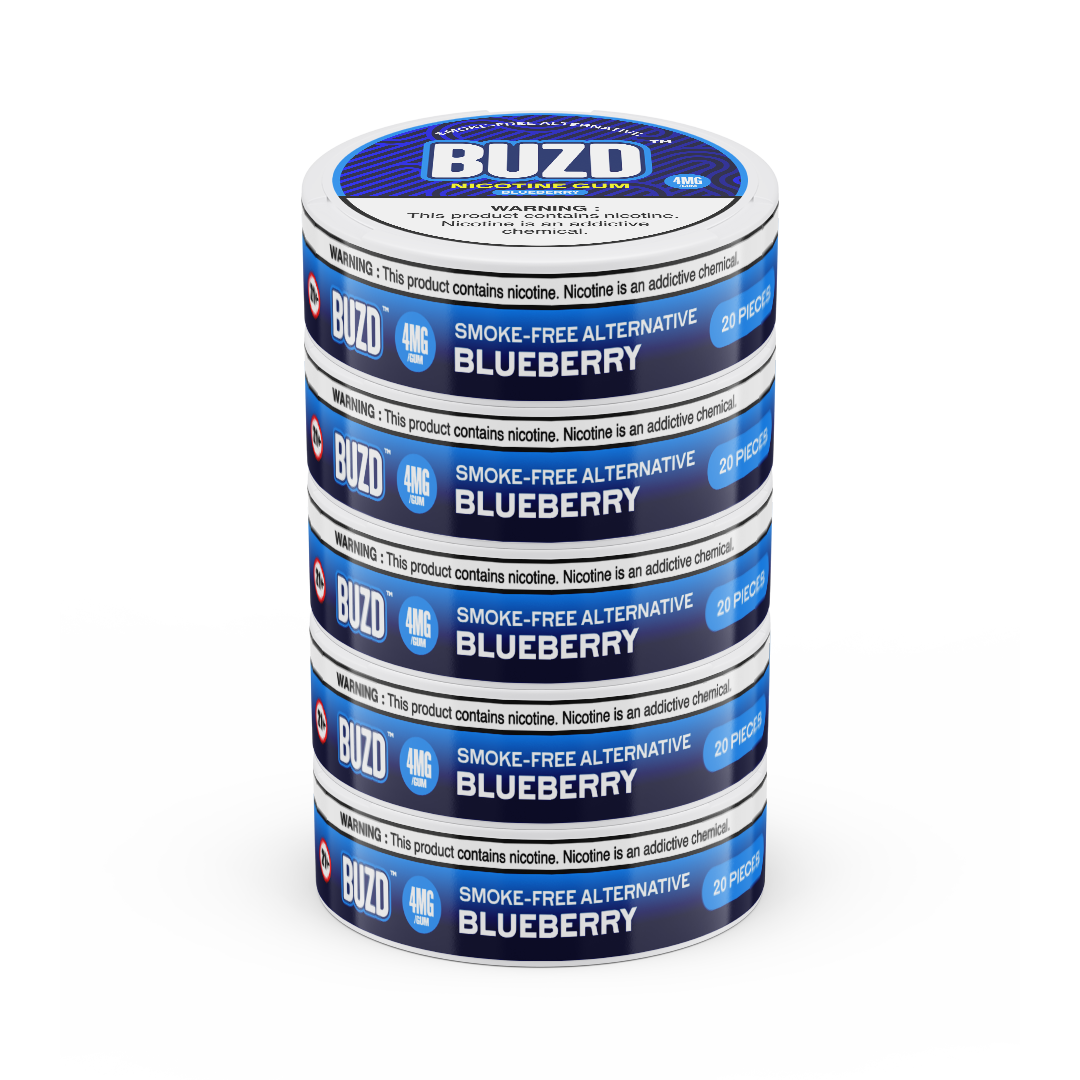 BUZD - NICOTINE GUM - 4MG - BLUEBERRY