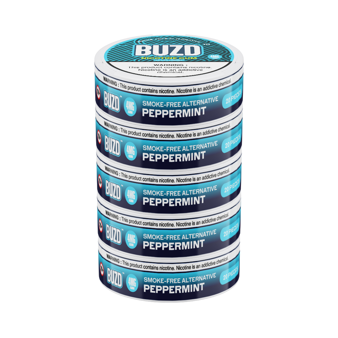 BUZD - NICOTINE GUM - 4MG - PEPPERMINT