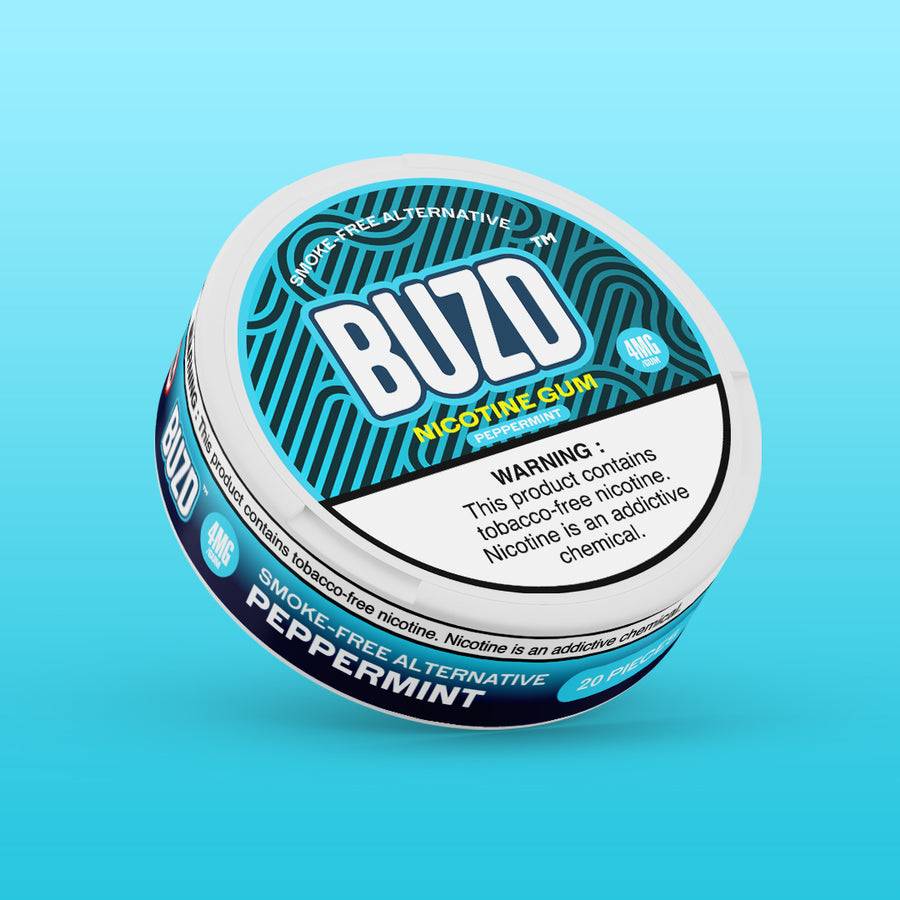 BUZD peppermint nicotine gum