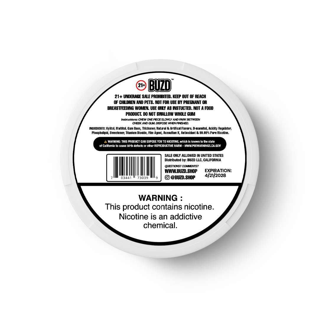 buzd nicotine gum