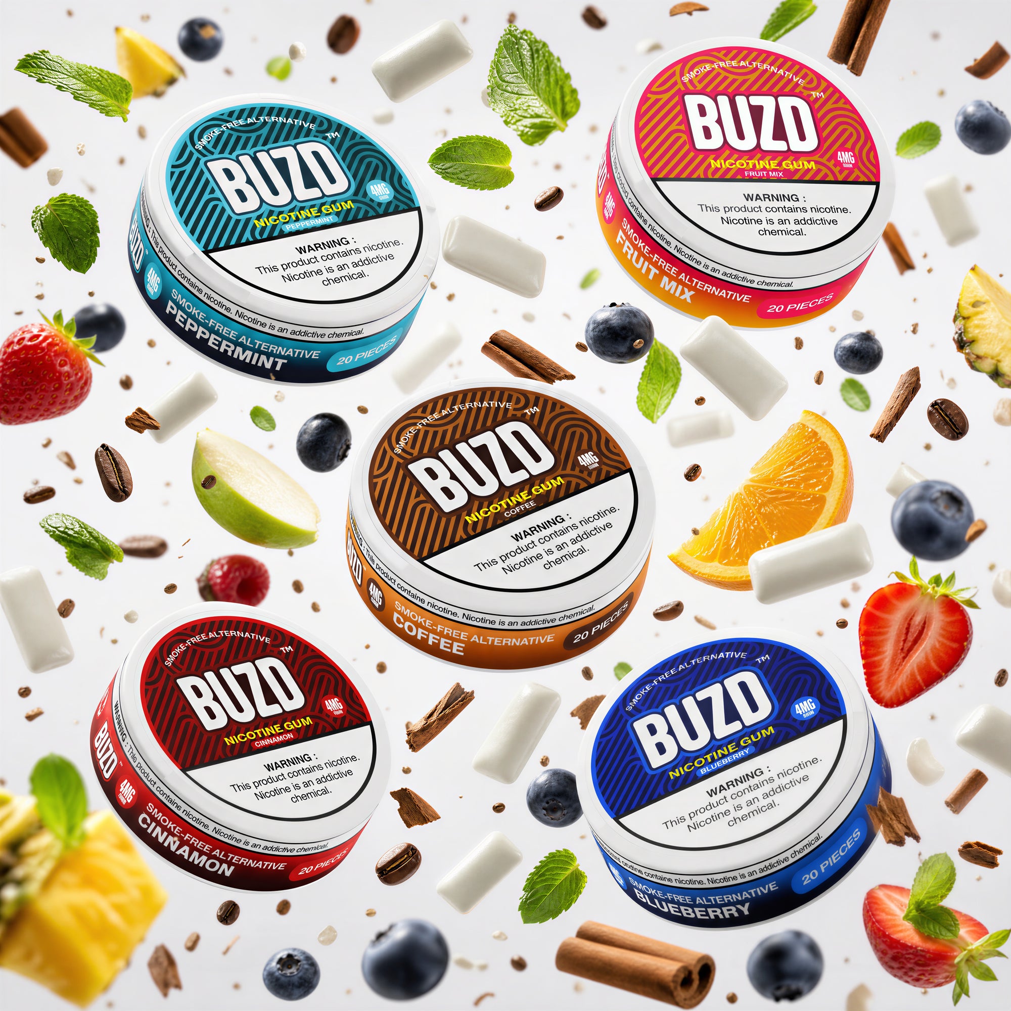 BUZD - NICOTINE GUM - BUNDLE - 4MG