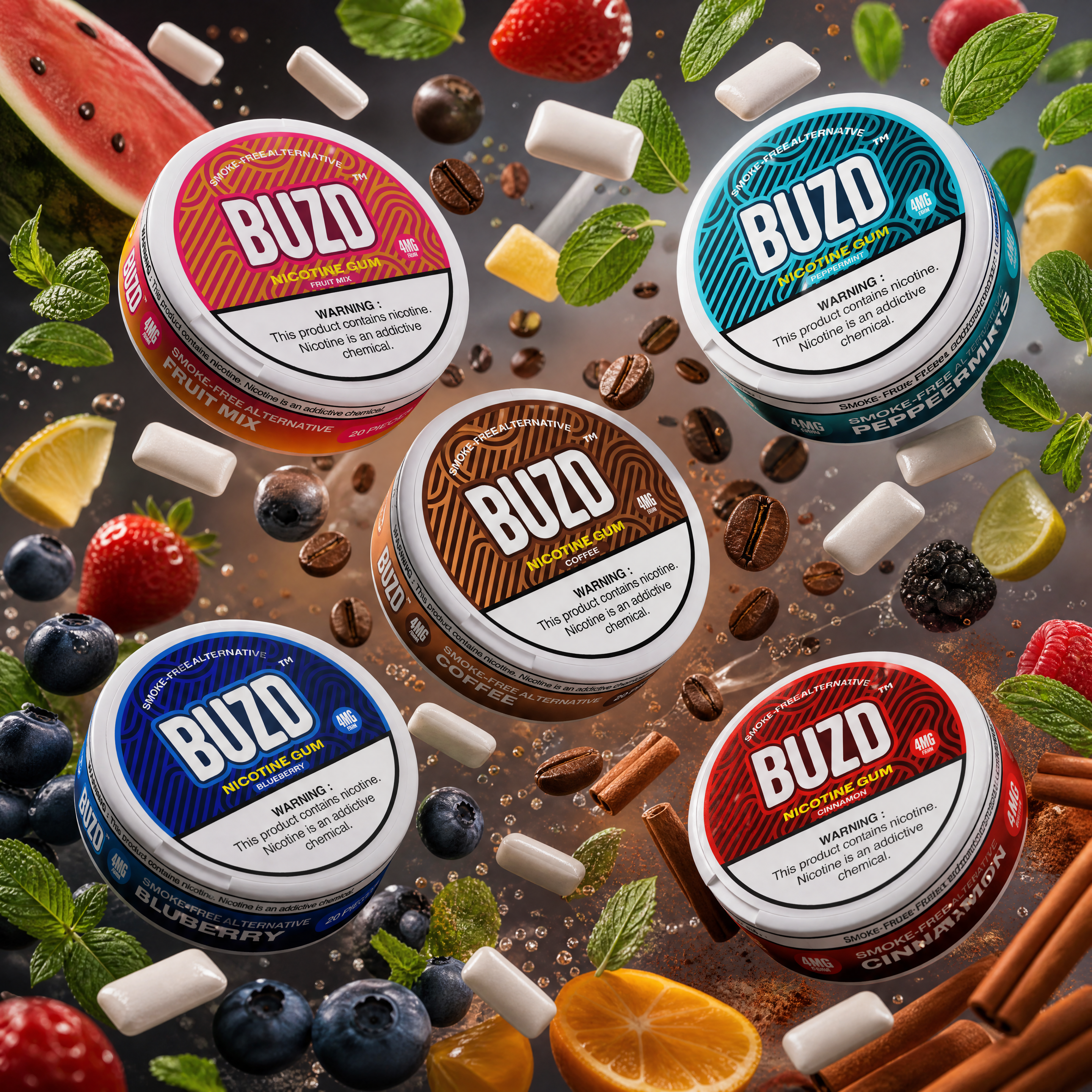 BUZD - NICOTINE GUM - BUNDLE - 4MG