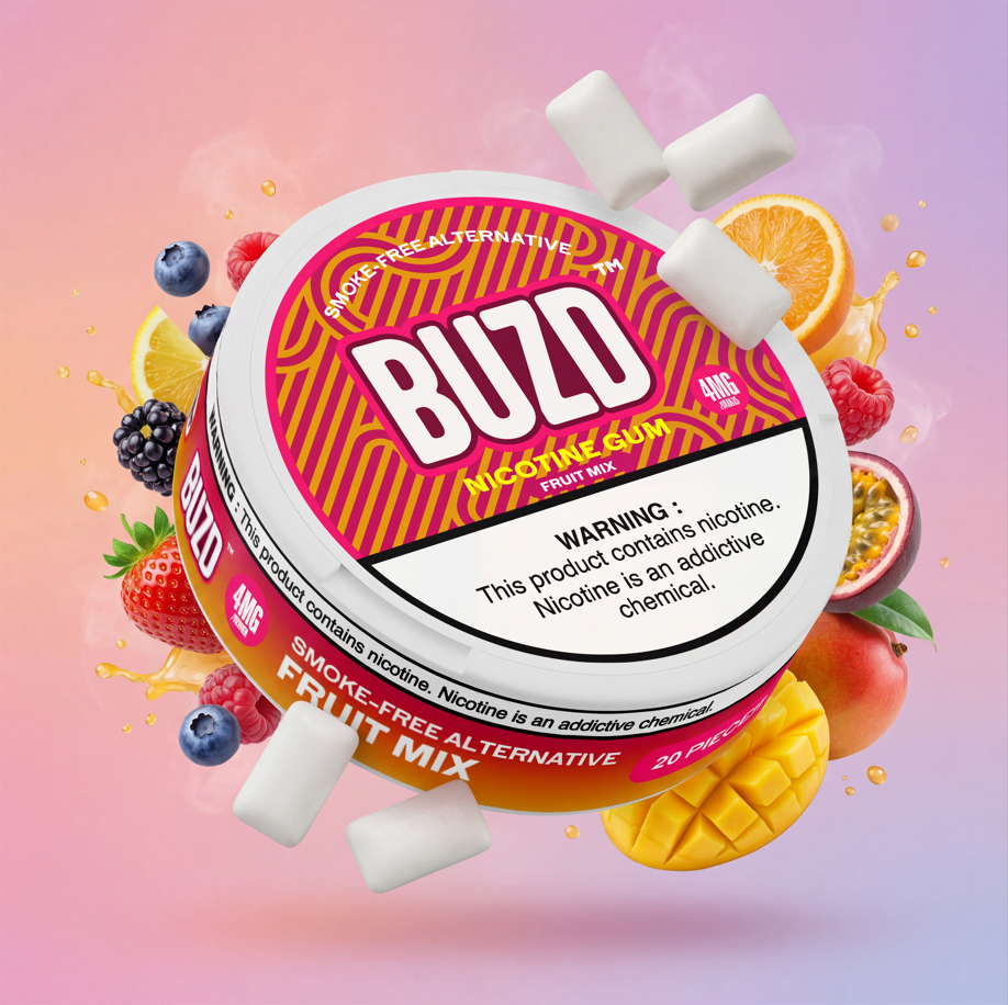 BUZD Fruit Mix Nicotine Gum 4mg