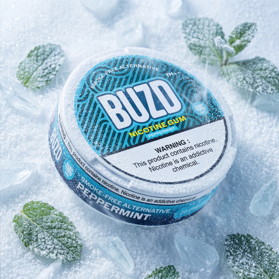 BUZD Peppermint Nicotine Gum 4mg